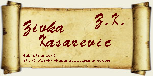 Živka Kašarević vizit kartica